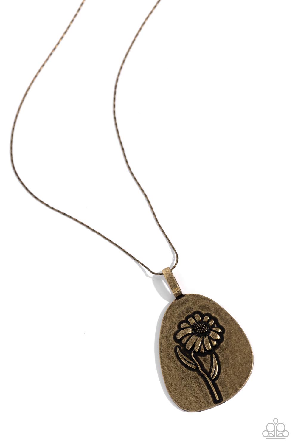 SUNFLOWER SHIFT BRASS-NECKLACE