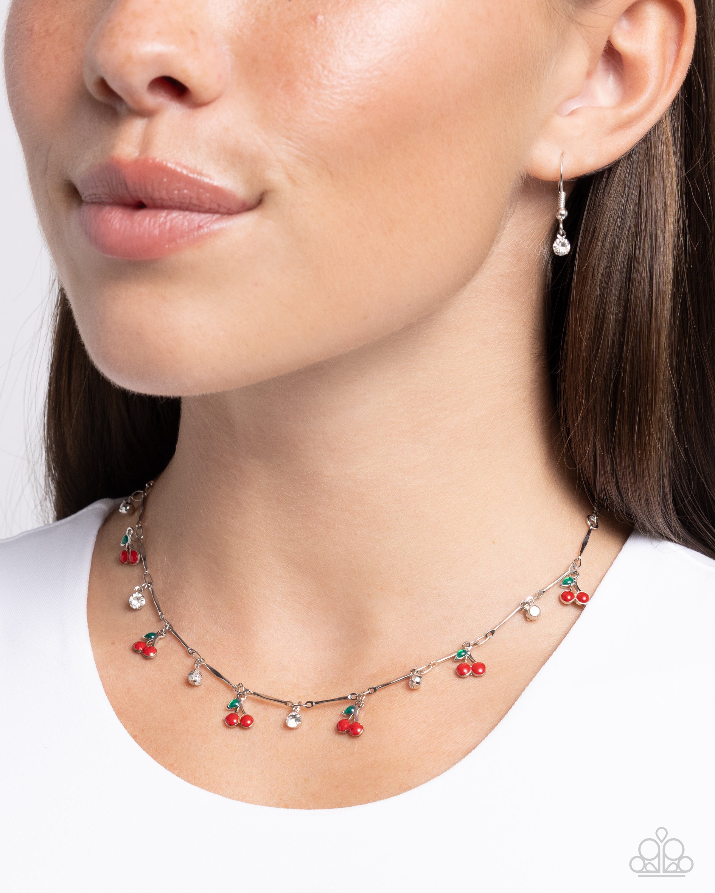 CALIFORNIA CHERRIES RED-NECKLACE