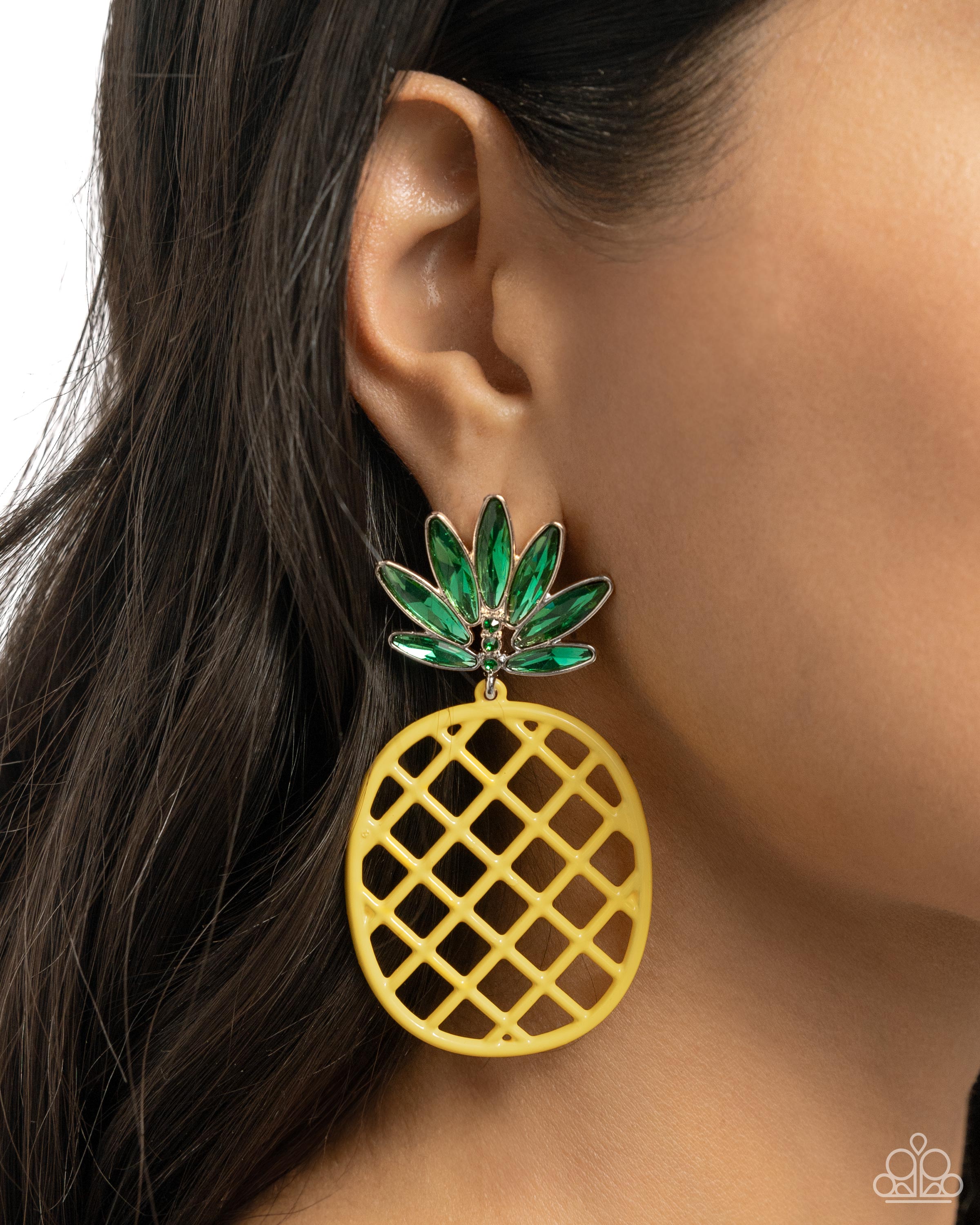 PINEAPPLE PASSION YELLOW-EARRINGS