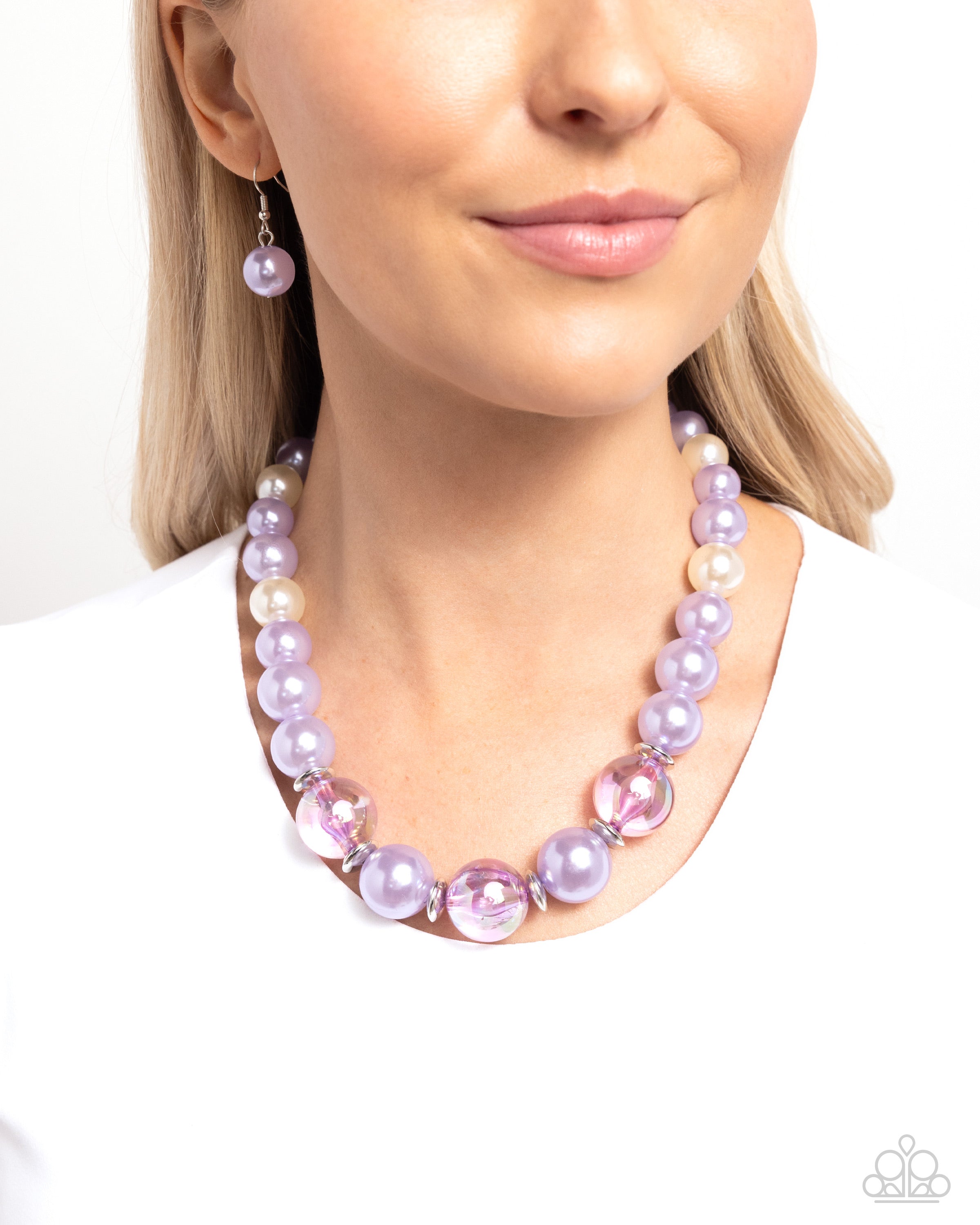 JUST ANOTHER PEARL PURPLE-NECKLACE