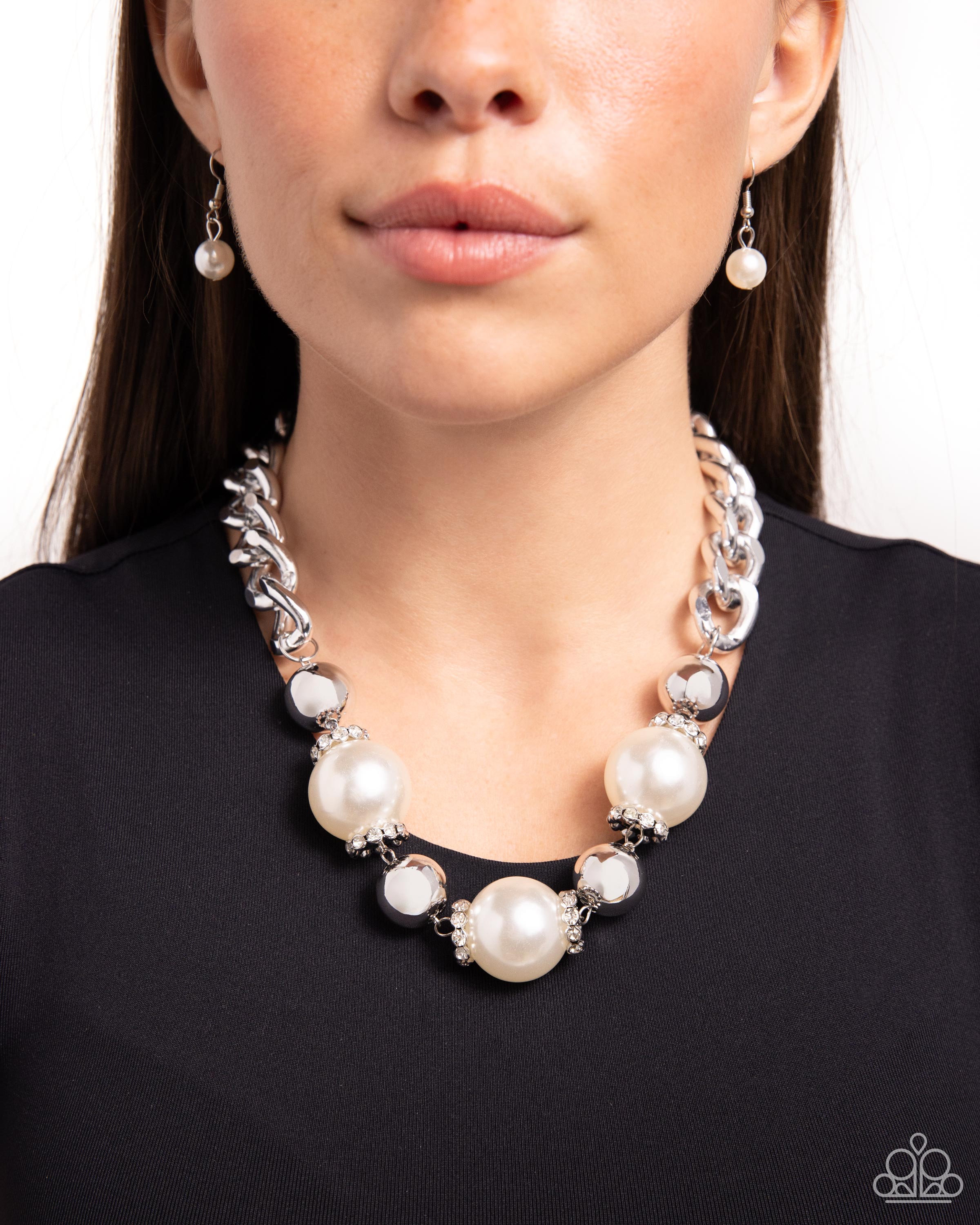 GENEROUSLY GLOSSY WHITE-NECKLACE
