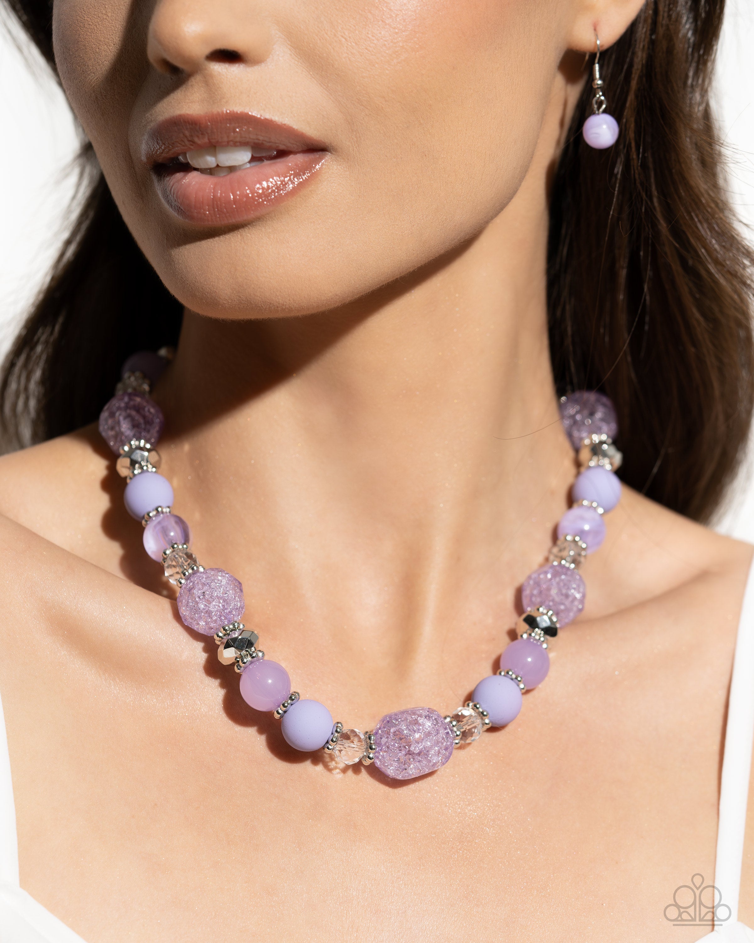 WHIMSICAL WAGER PURPLE-NECKLACE