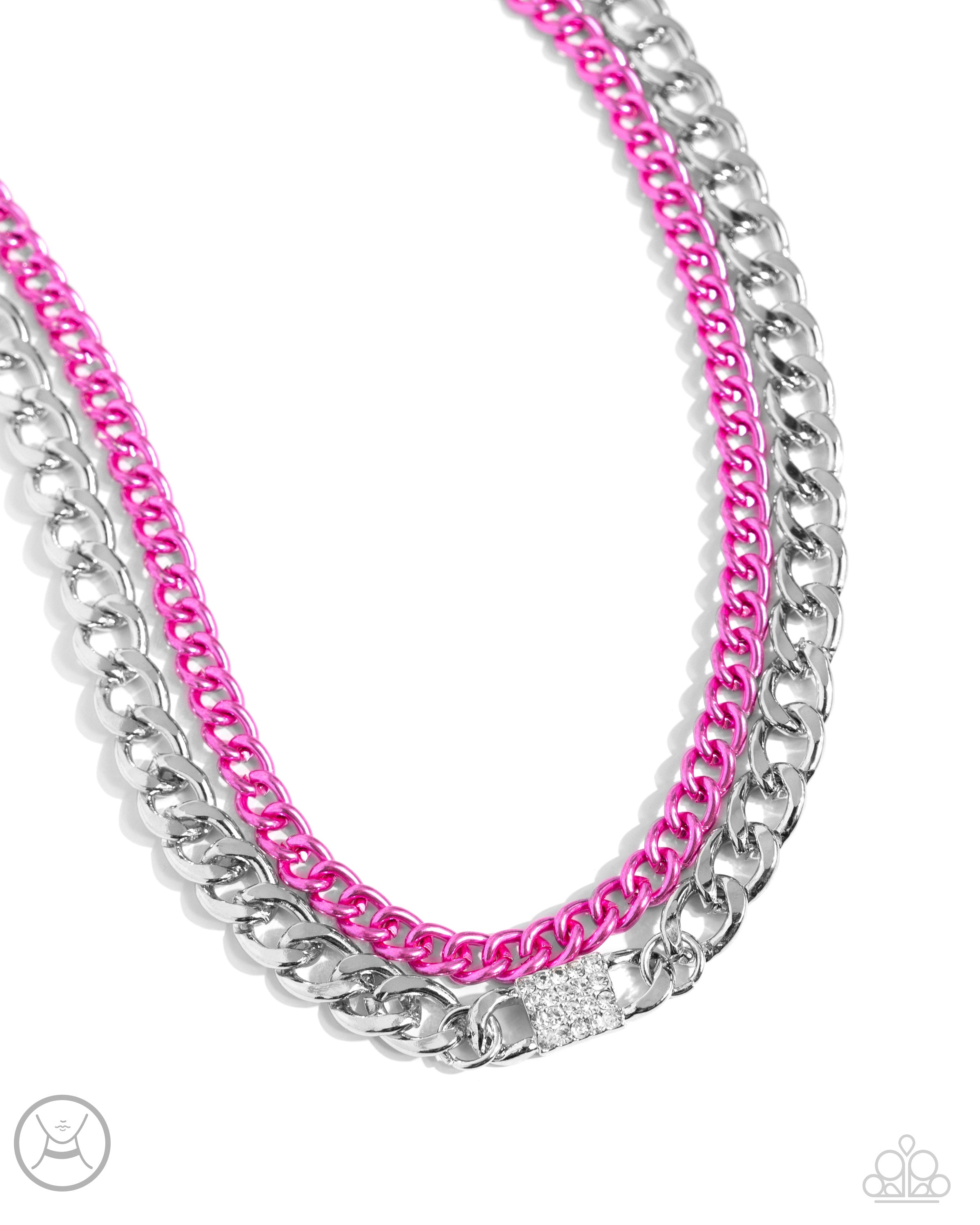 EXAGGERATED EFFORT PINK-NECKLACE