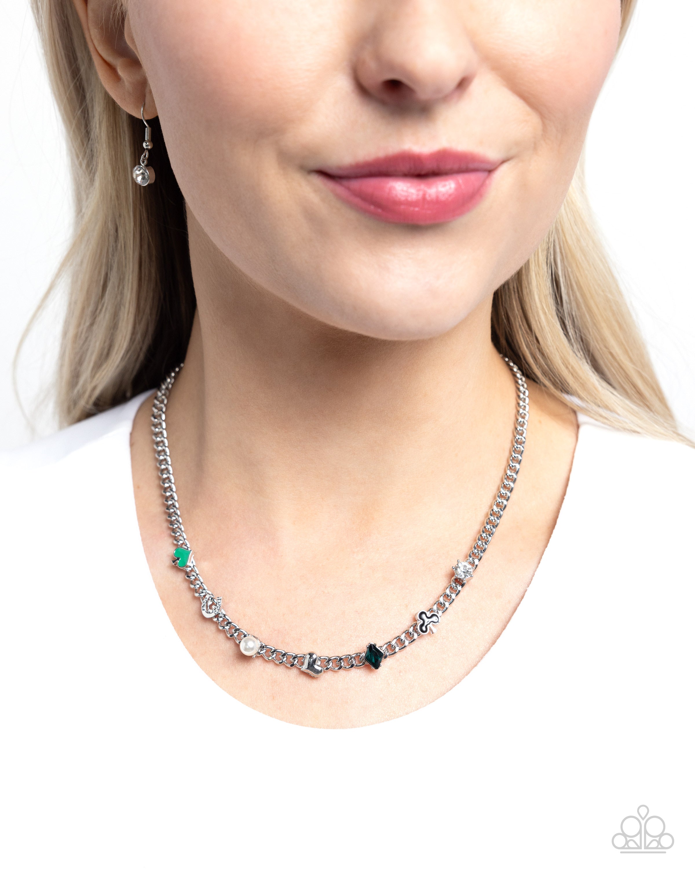 VEGAS VAULT GREEN-NECKLACE