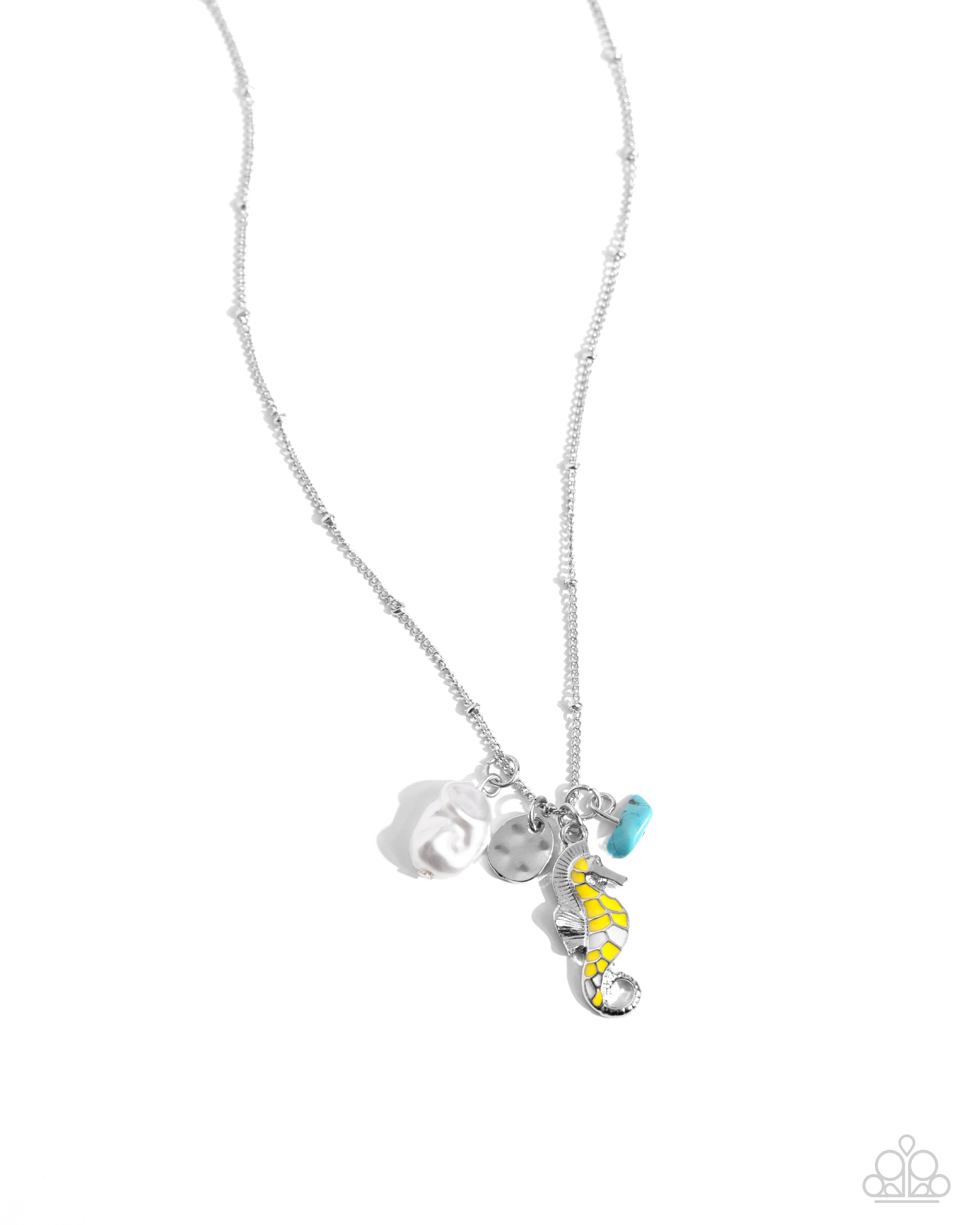 SEAHORSE SHIMMER YELLOW-NECKLACE