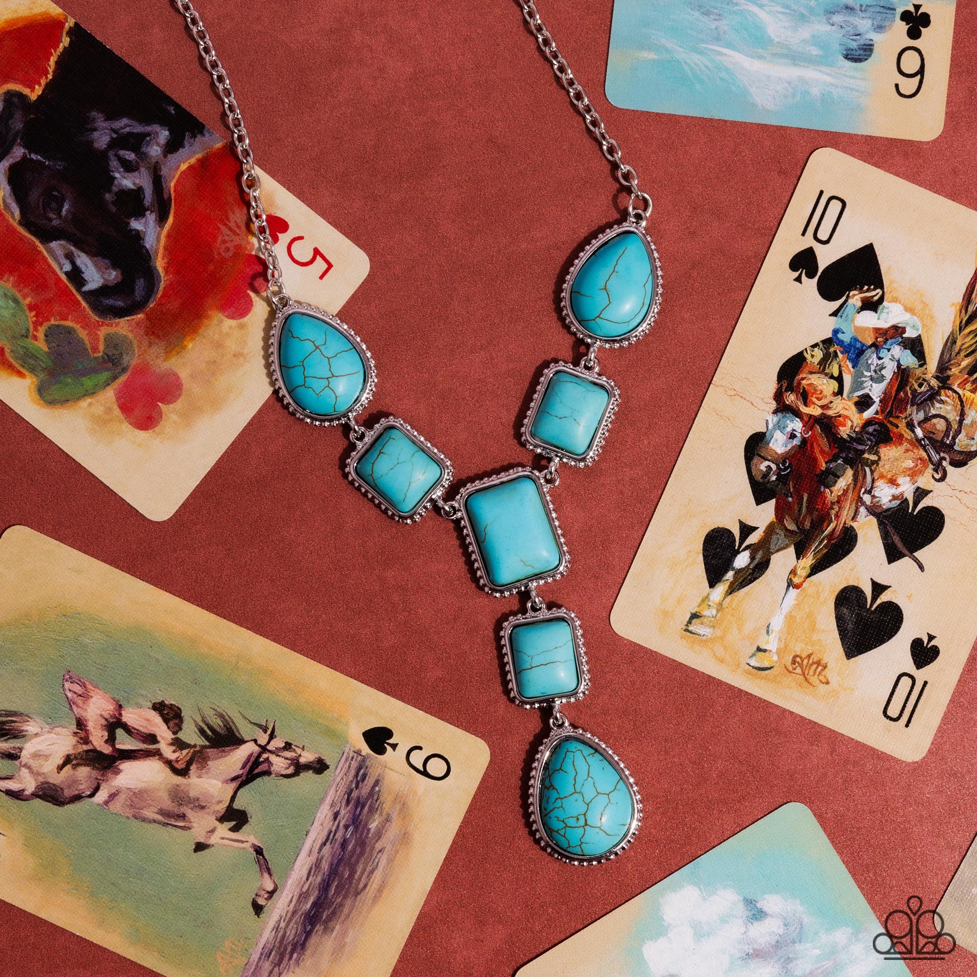 DEFACED DEAL BLUE-NECKLACE