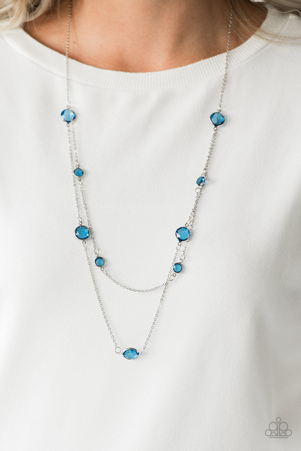 RAISE YOUR GLASS BLUE-NECKLACE