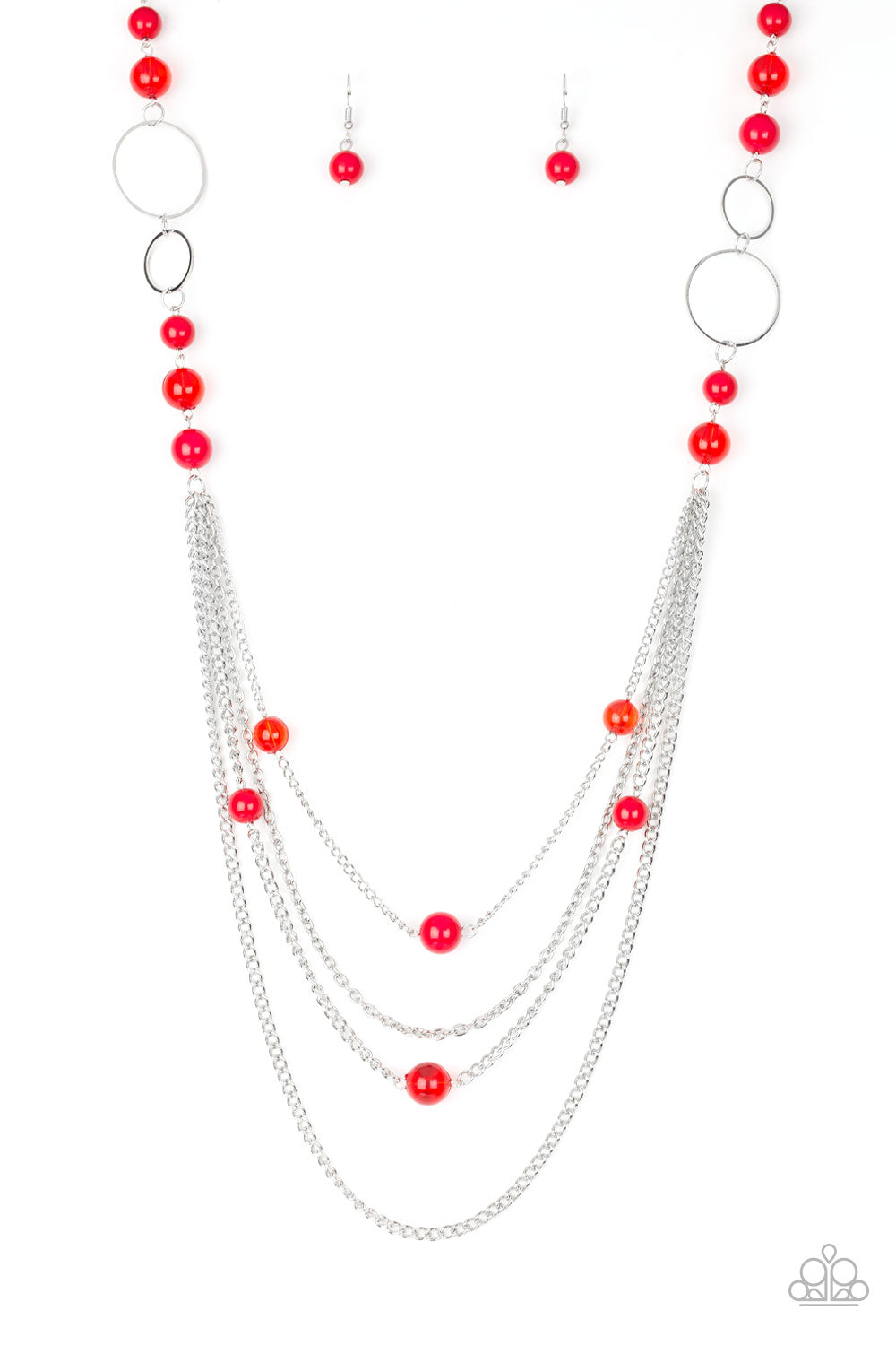 BUBBLY BRIGHT RED-NECKLACE