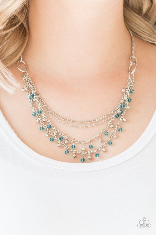 FINANCIALLY FABULOUS BLUE-NECKLACE