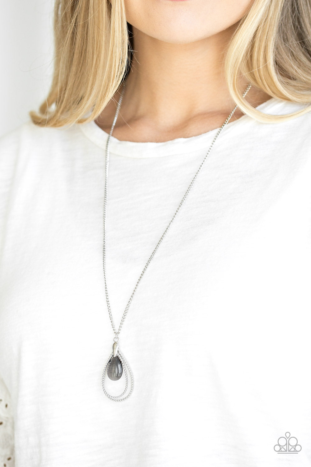 TEARDROP TRANQUILITY BLACK-NECKLACE