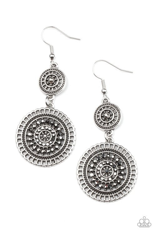 BOHEMIAN BEDAZZLE SIVER-EARRINGS