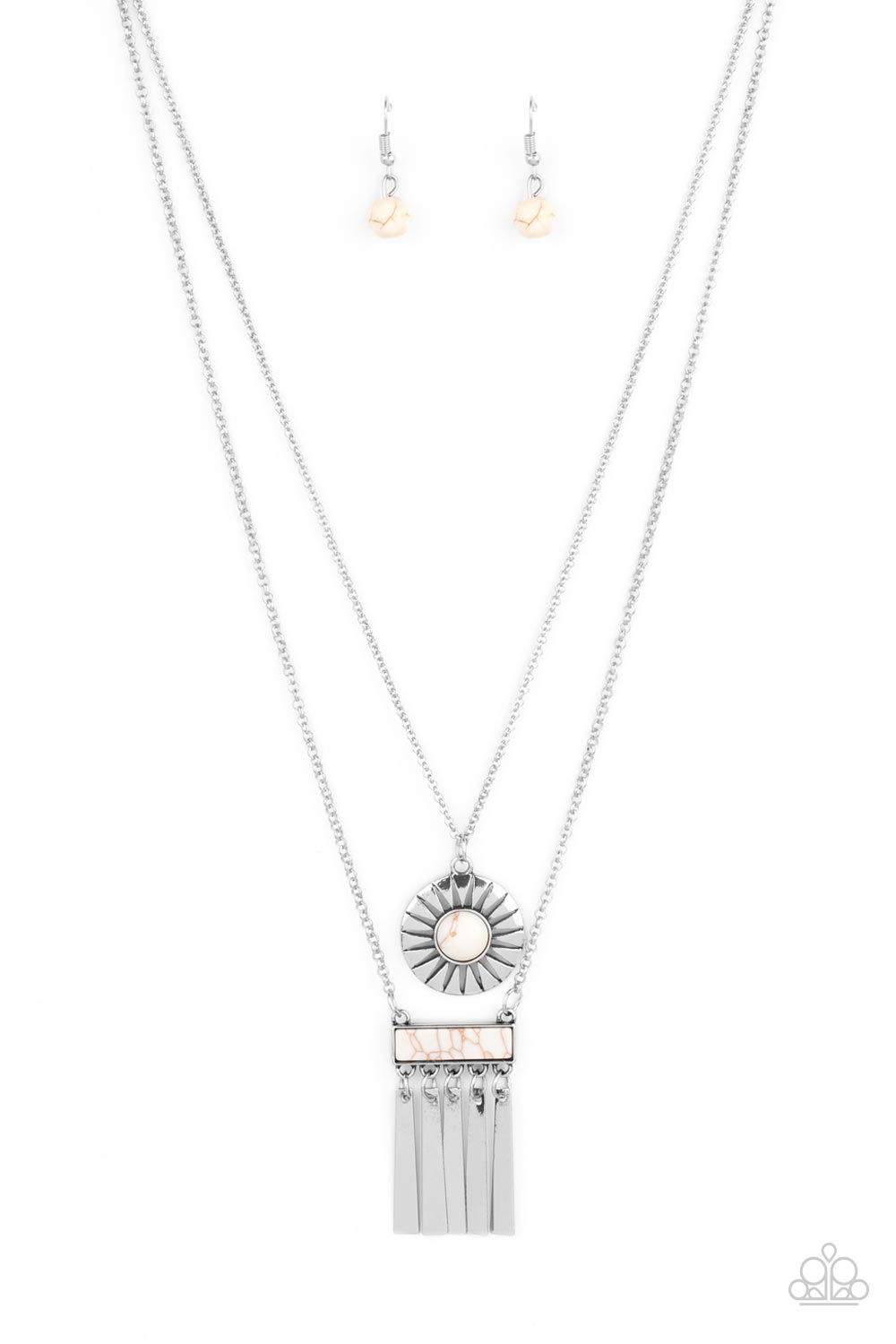 SUNBURST RUSTICA WHITE-NECKLACE