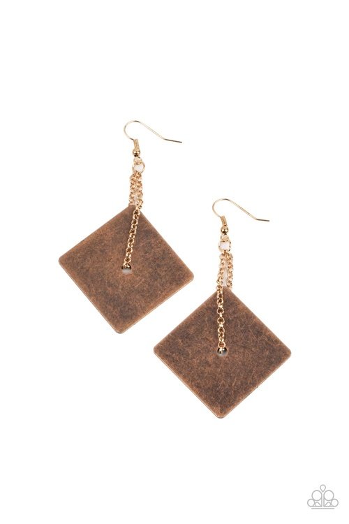 BLOCK PARTY POSH COPPER-EARRINGS