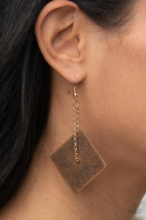 BLOCK PARTY POSH COPPER-EARRINGS