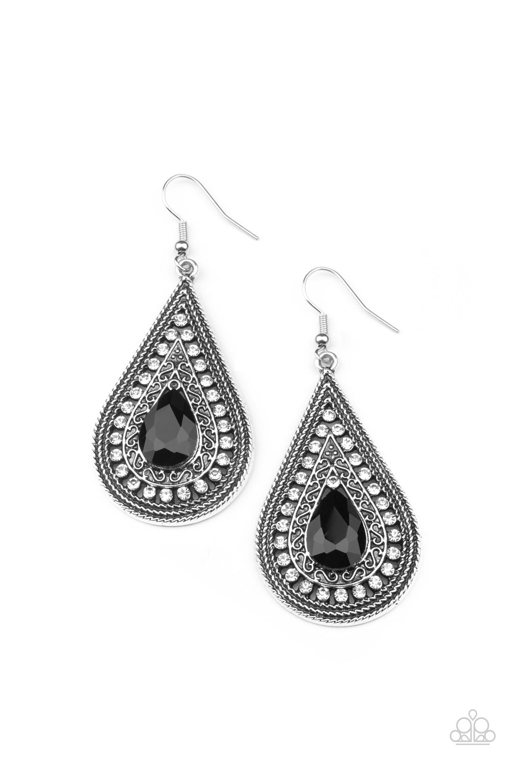 METRO MASQUERADE BLACK-EARRINGS