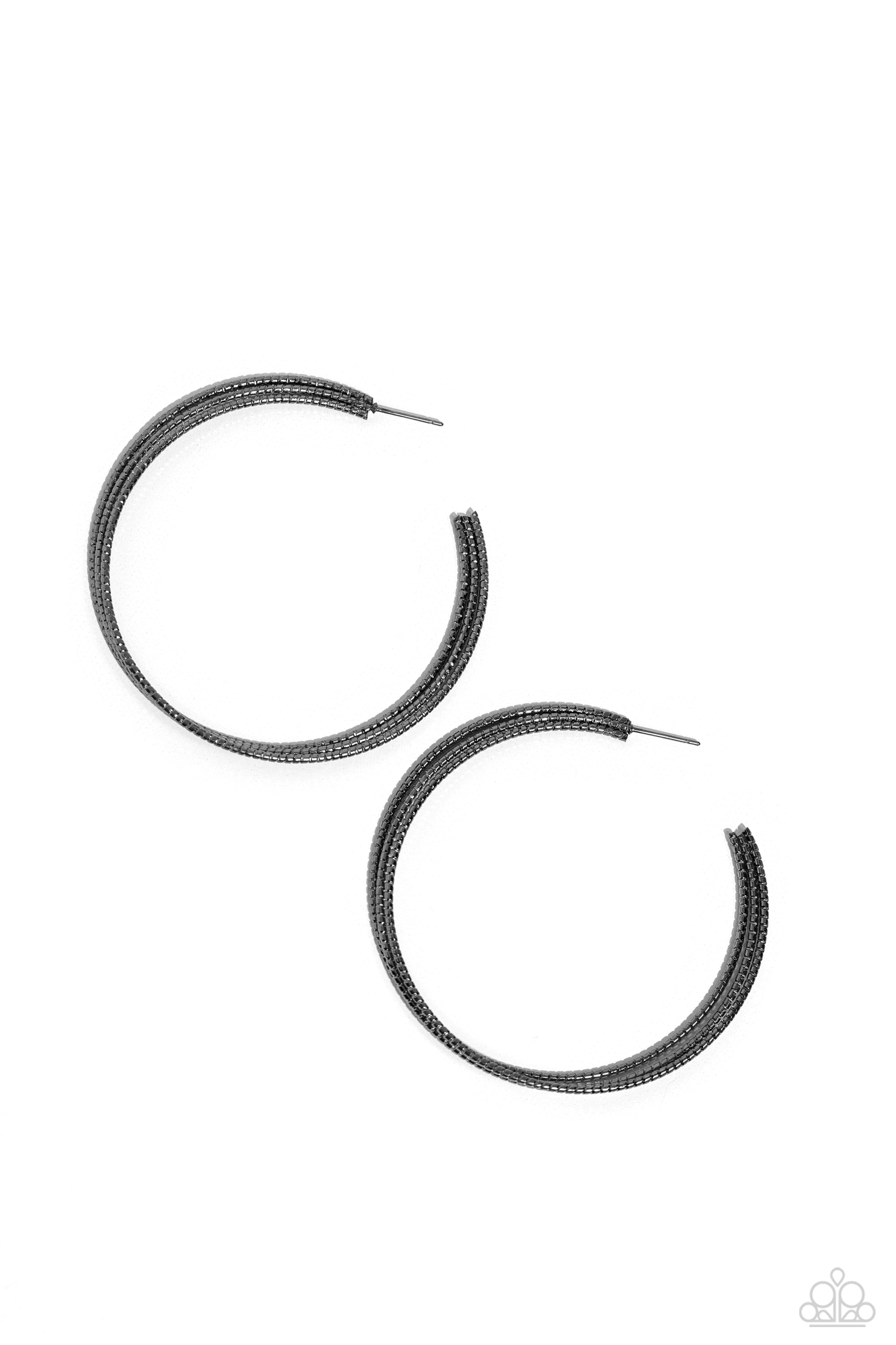 CANDESCENT CURVES BLACK-EARRINGS