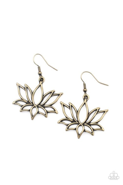 LOTUS PONDS BRASS-EARRINGS