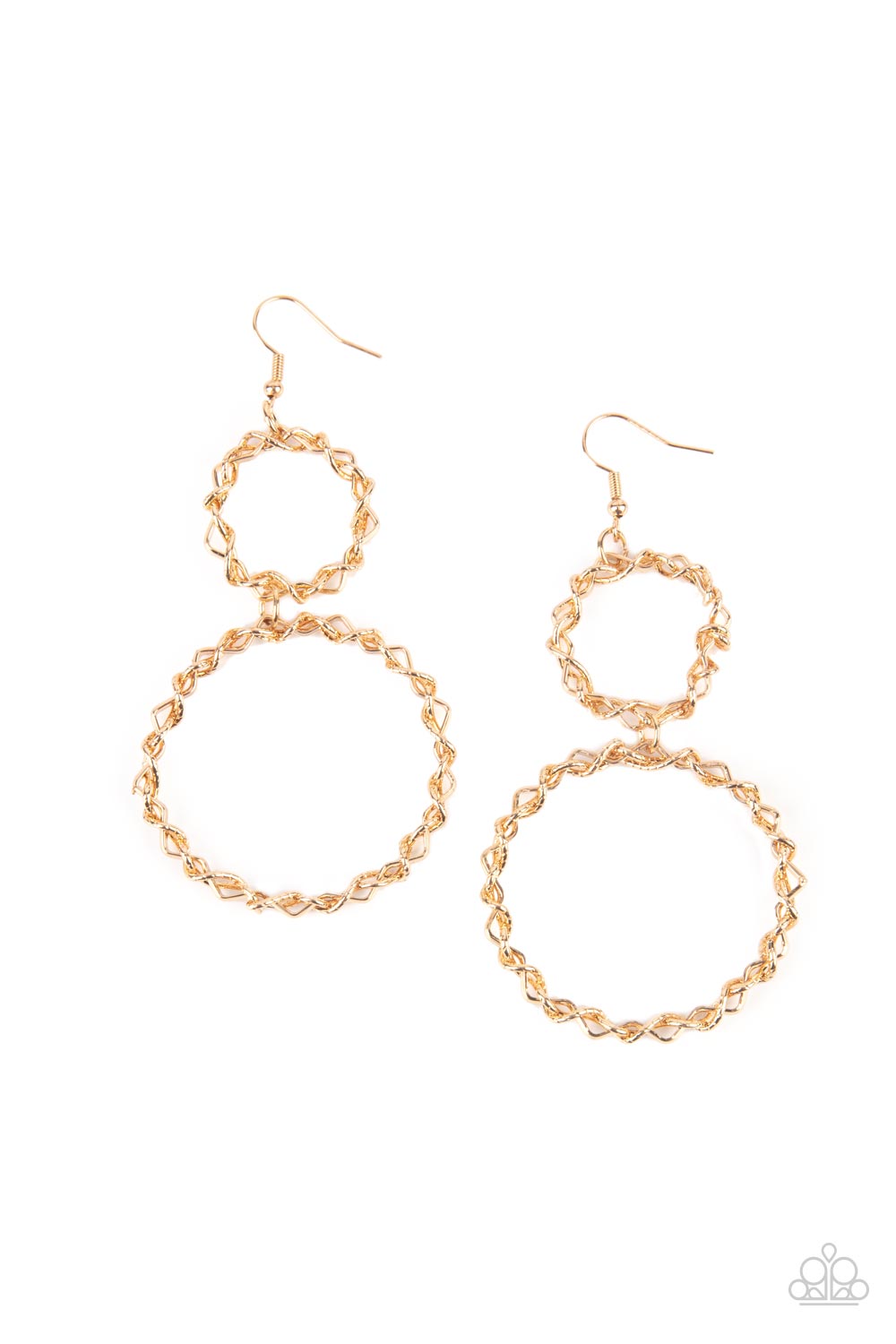 TWIST OF FABULOUS GOLD-EARRINGS