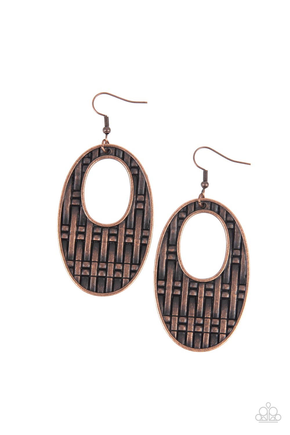 ENGRAVED EDGE COPPER-EARRINGS