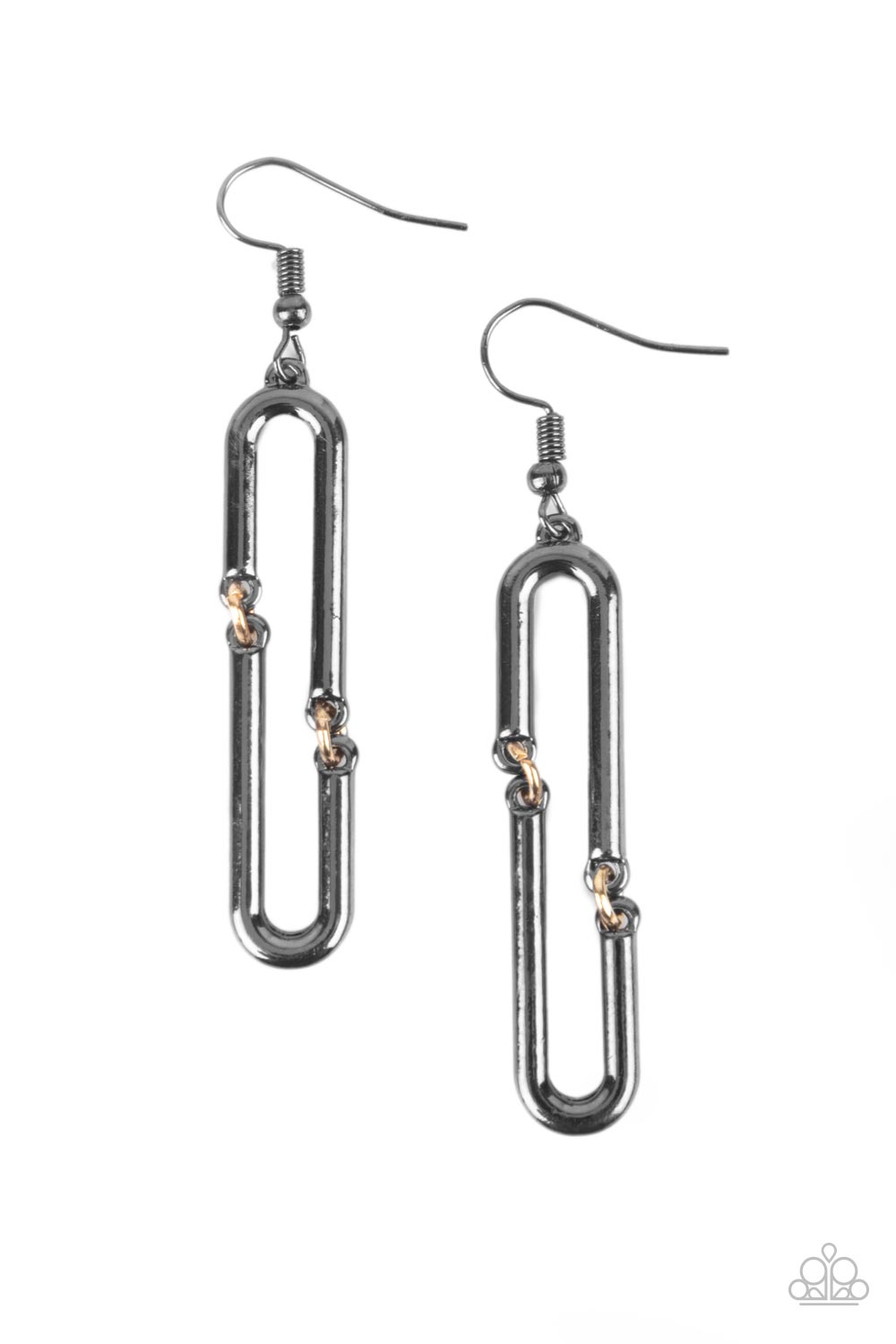 LINKED AND SYNCED BLACK-EARRINGS