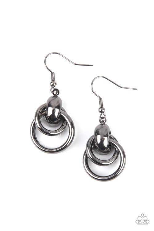 RUNNING IN CIRCLES BLACK-EARRINGS