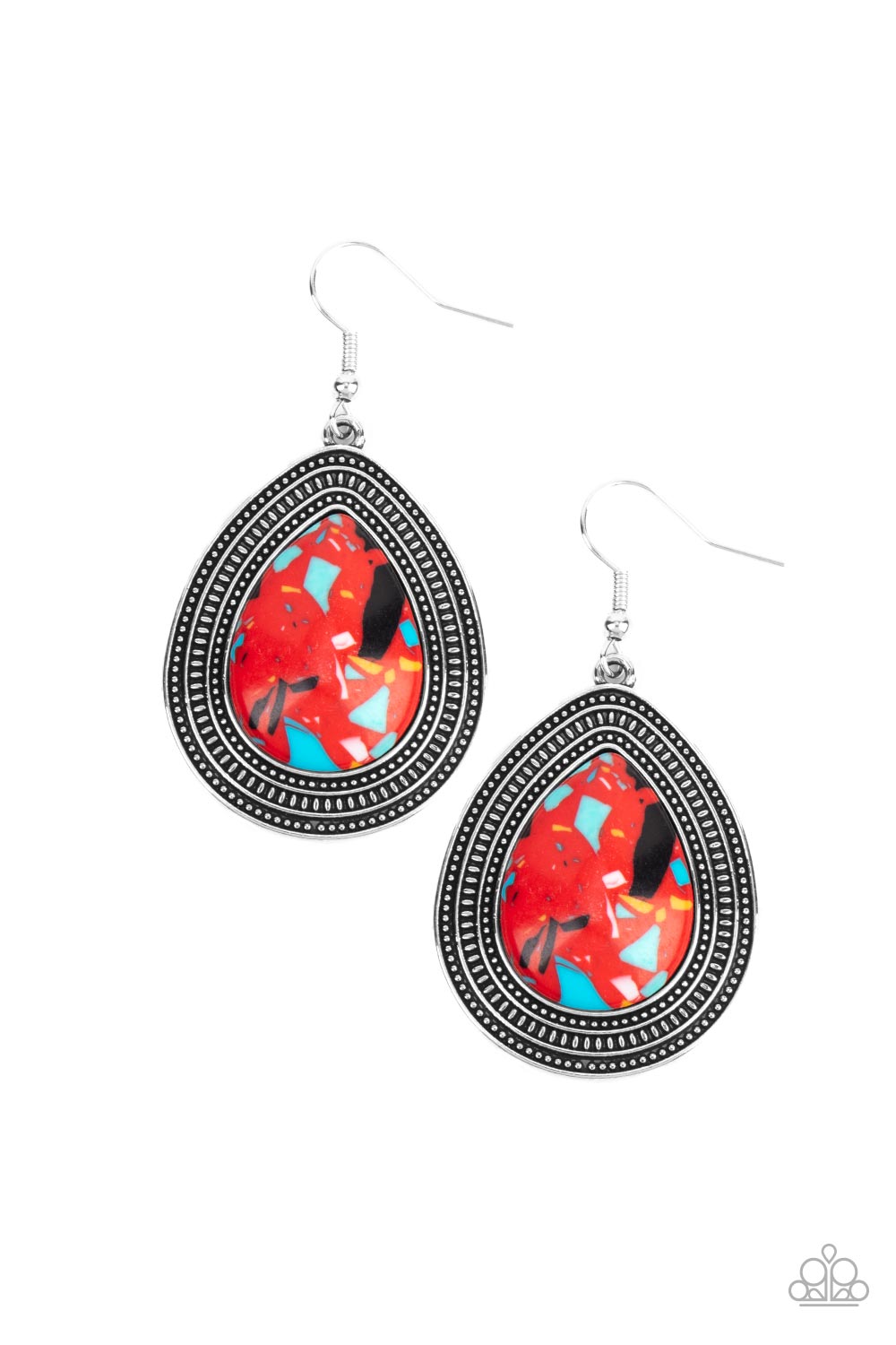 TERRAZZO TUNDRA RED-EARRINGS