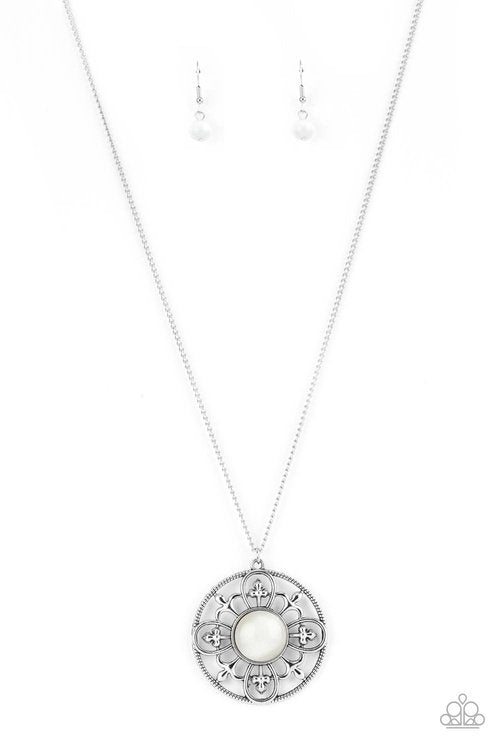 CELESTIAL COMPASS WHITE-NECKLACE