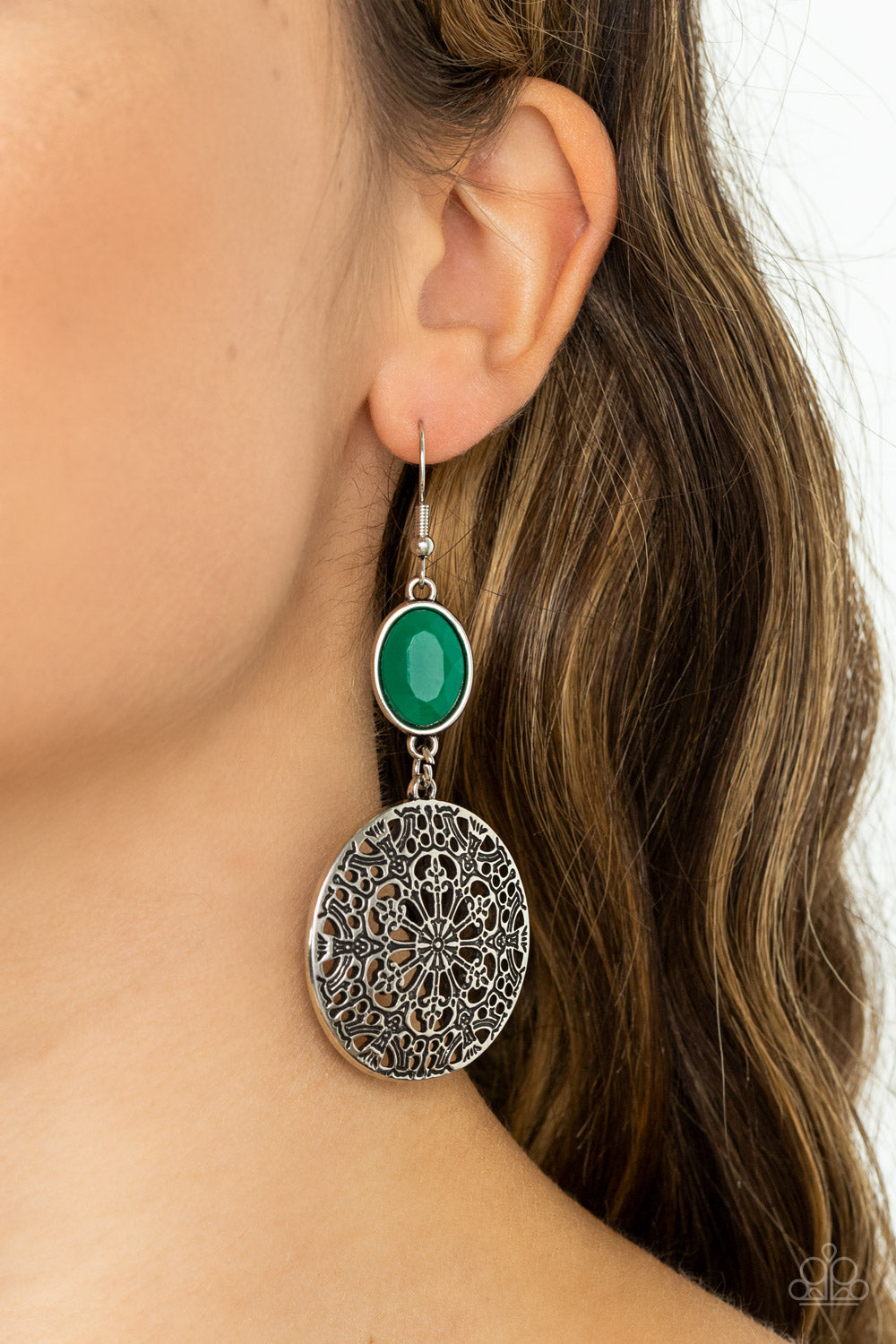 ELOQUENTLY EDEN GREEN-EARRINGS