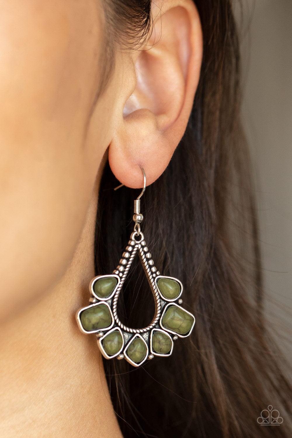 MESA TREK GREEN-EARRINGS