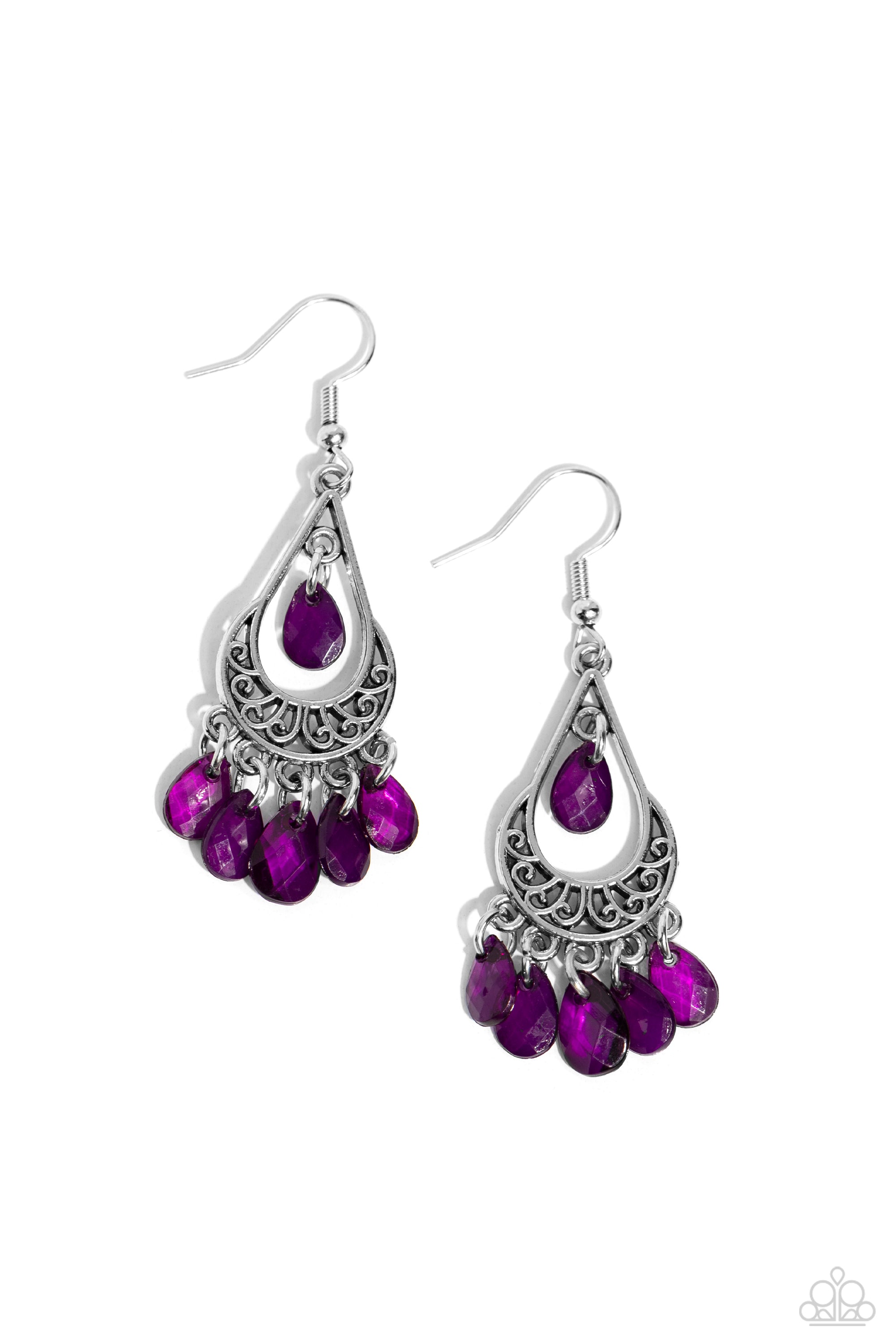 BEACHSIDE BALLROOM PURPLE-EARRINGS