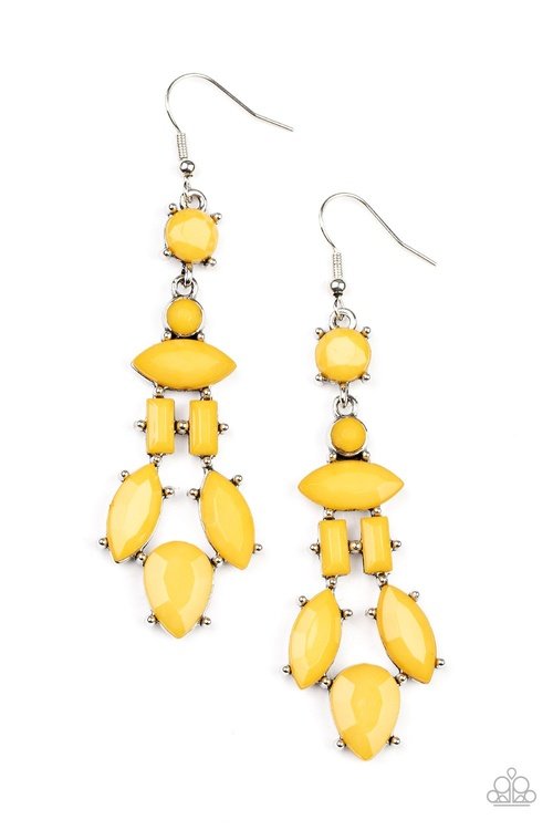 VISUALLY VIVACIOUS YELLOW-EARRINGS