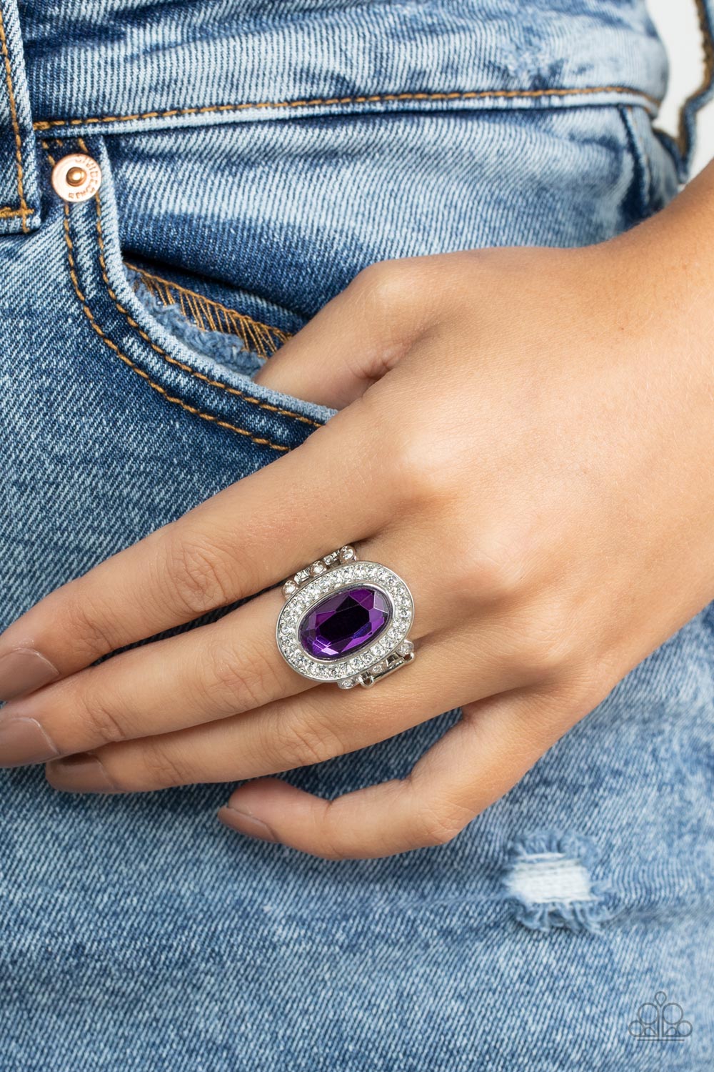 ALWAYS OVAL-ACHIEVING PURPLE-RING