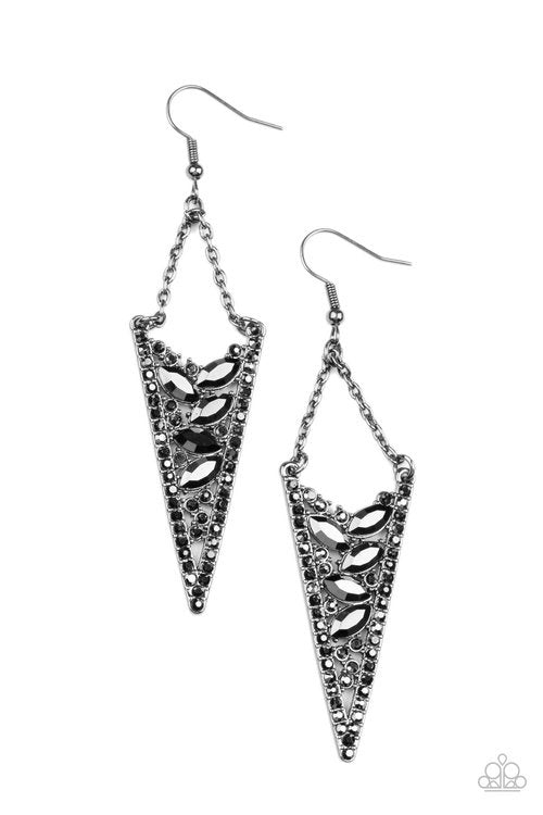 SHARP DRESSED DRAMA BLACK-EARRINGS