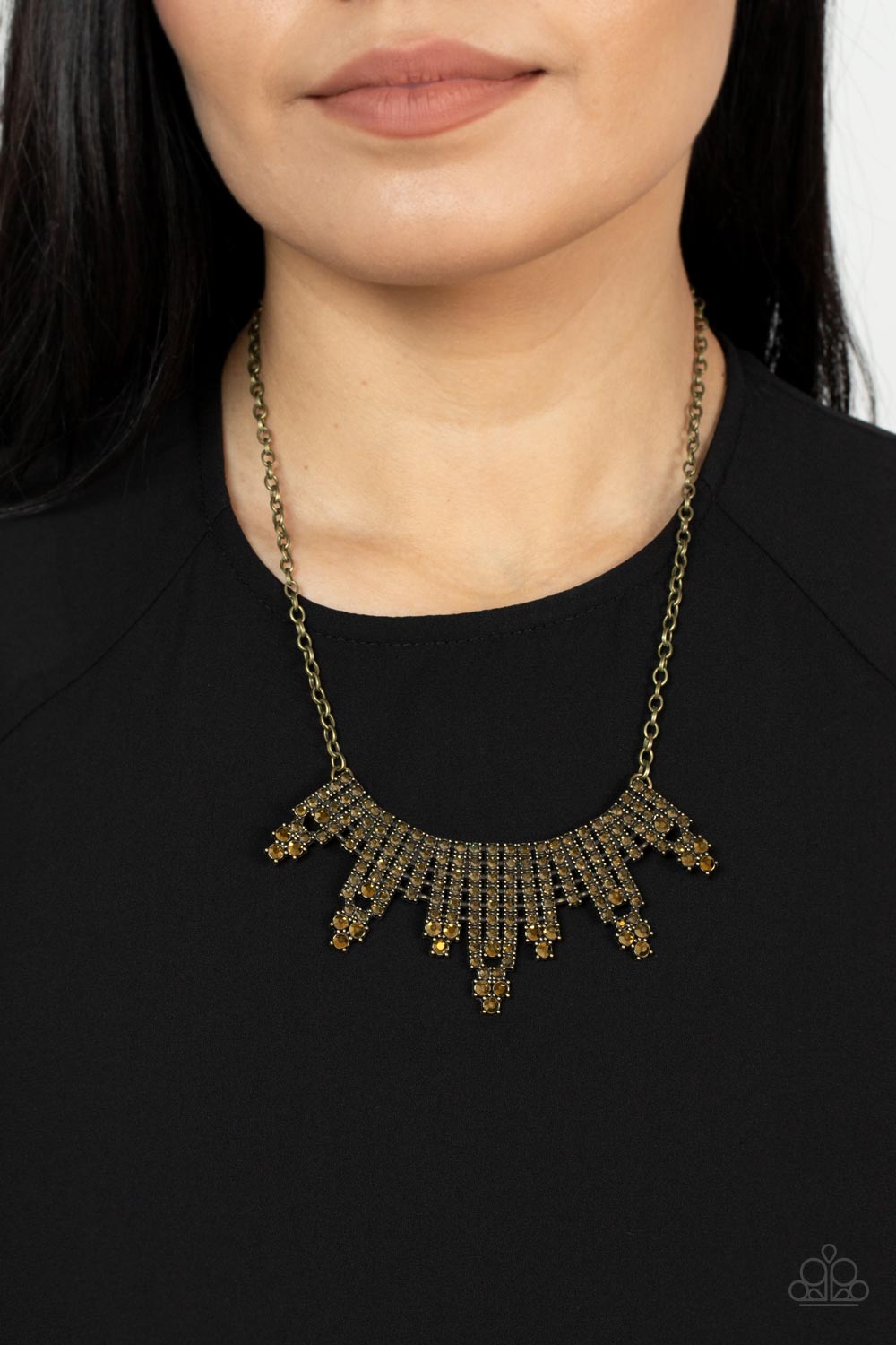 SKYSCRAPING SPARKLE BRASS-NECKLACE