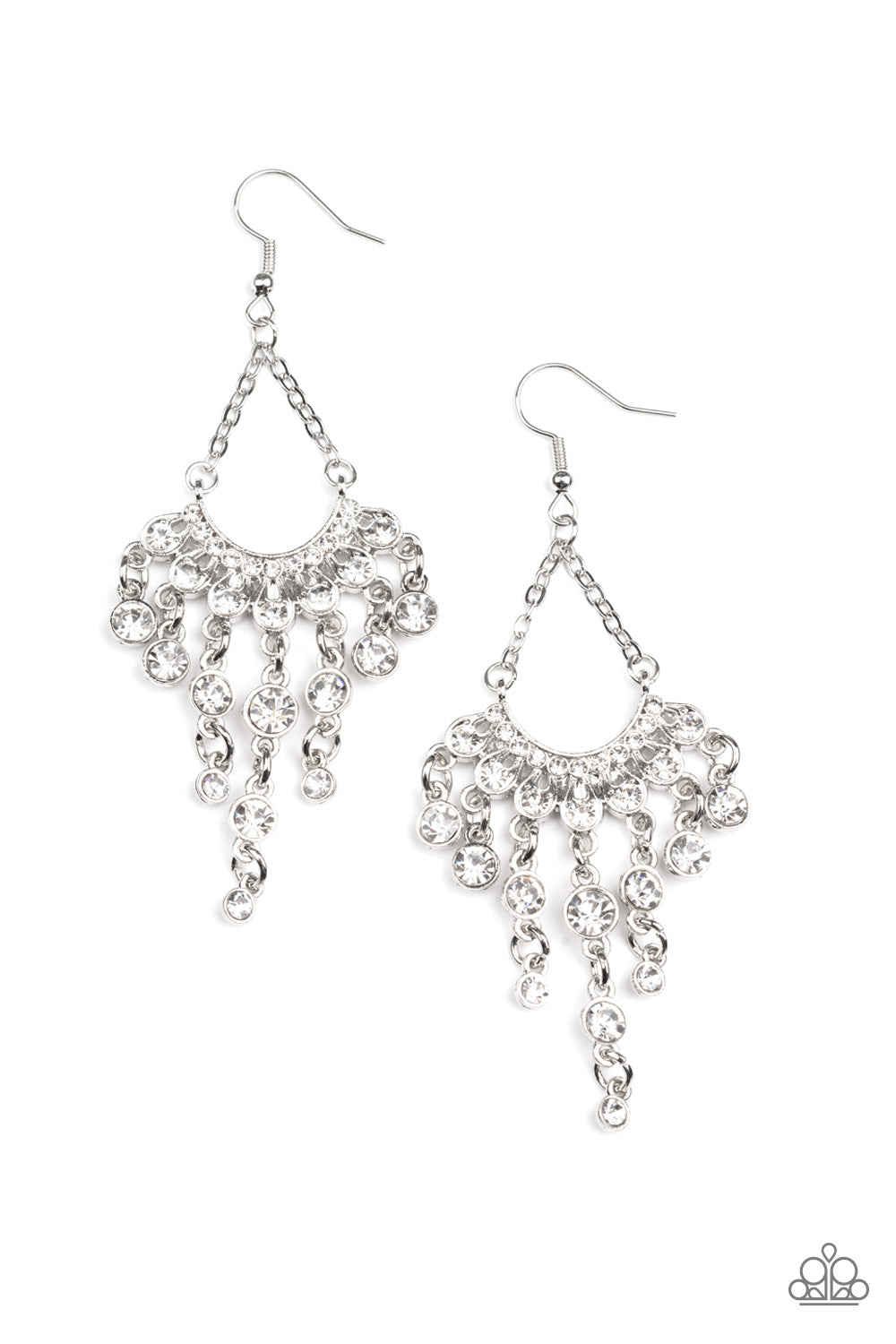 COMMANDING CANDESCENCE WHITE-EARRINGS