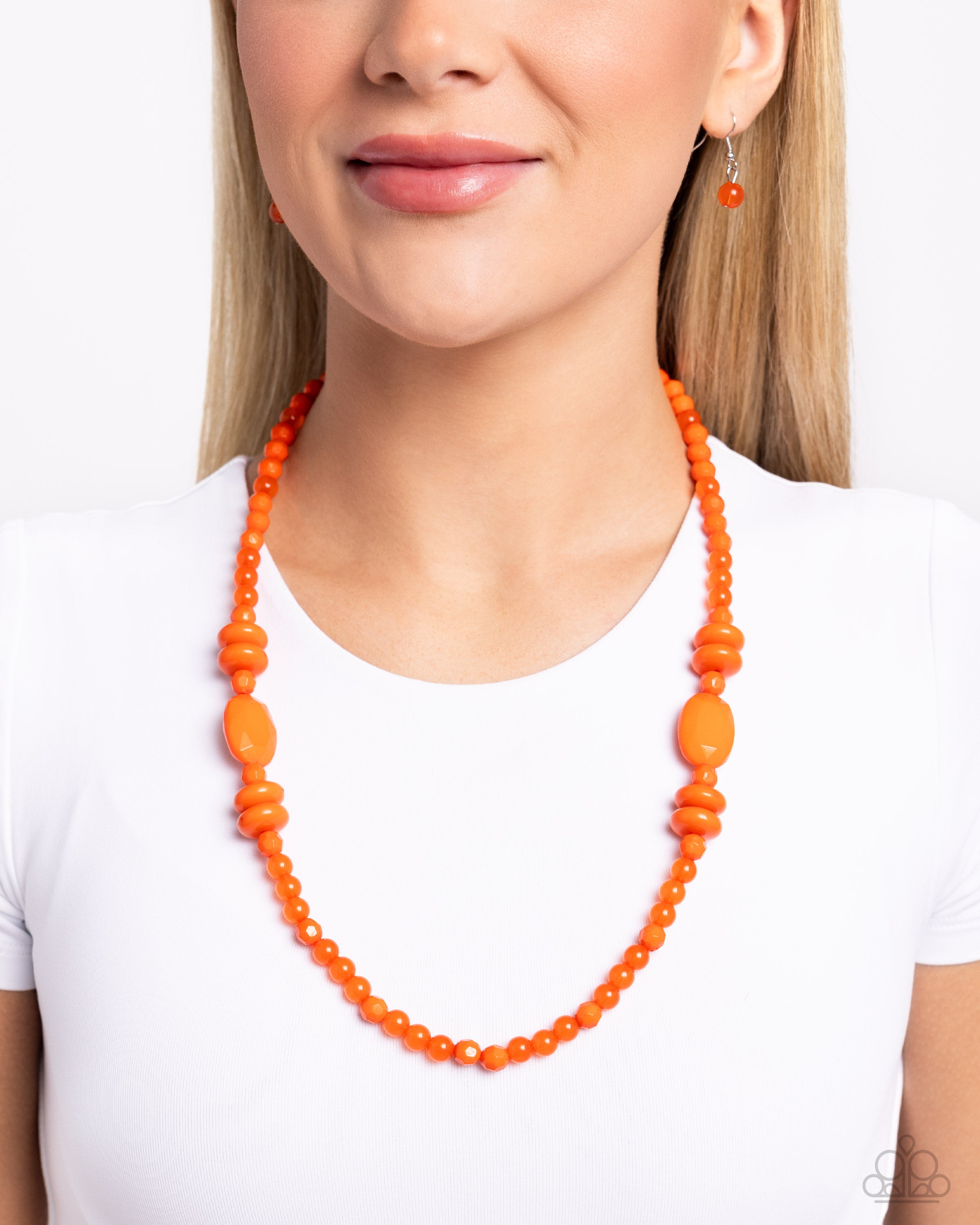 TROPICAL TOURIST ORANGE-NECKLACE