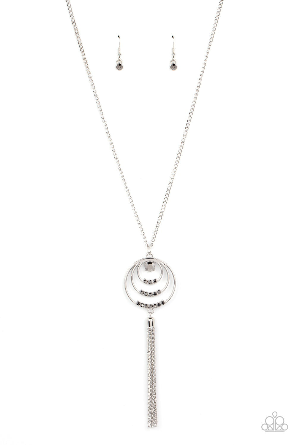 SPIRALING SPARKLE SILVER-NECKLACE