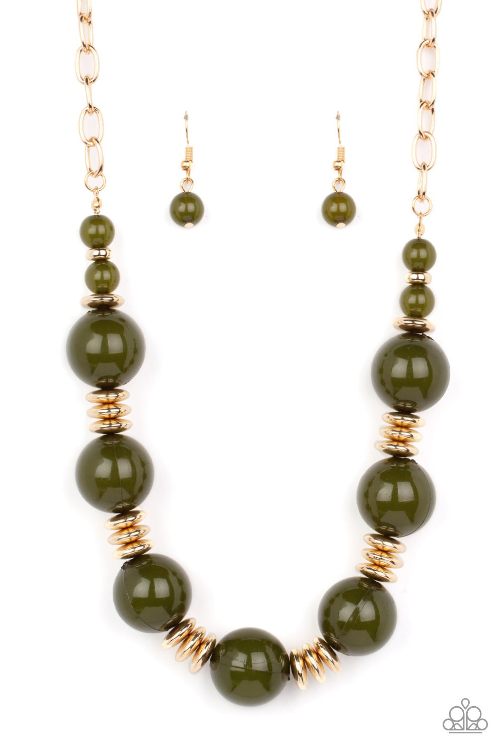 RACE TO THE POP GREEN-NECKLACE