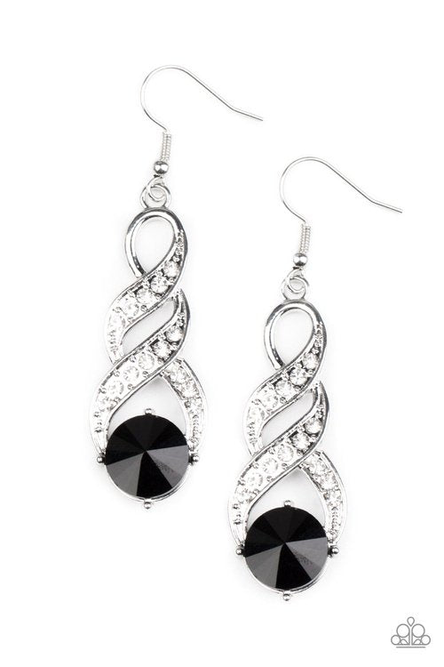 HIGH-RANKING ROYALTY BLACK-EARRINGS