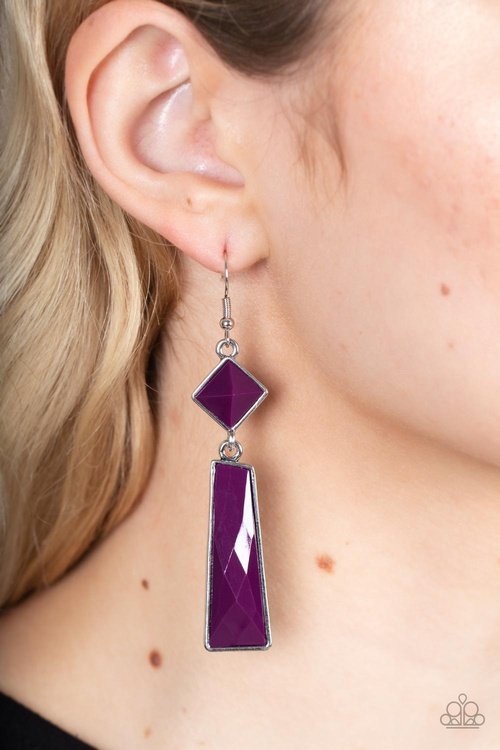 HOLLYWOOD HARMONY PURPLE-EARRINGS