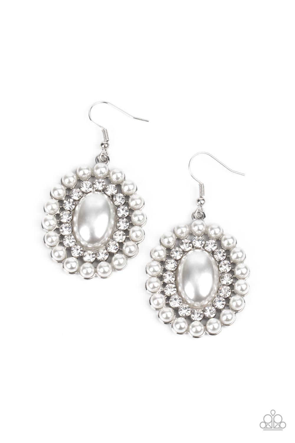 DOLLED UP DAZZLE WHITE-EARRINGS