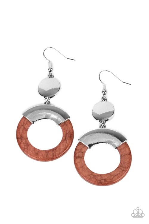 ENTRADA AT YOUR OWN RISK BROWN-EARRINGS