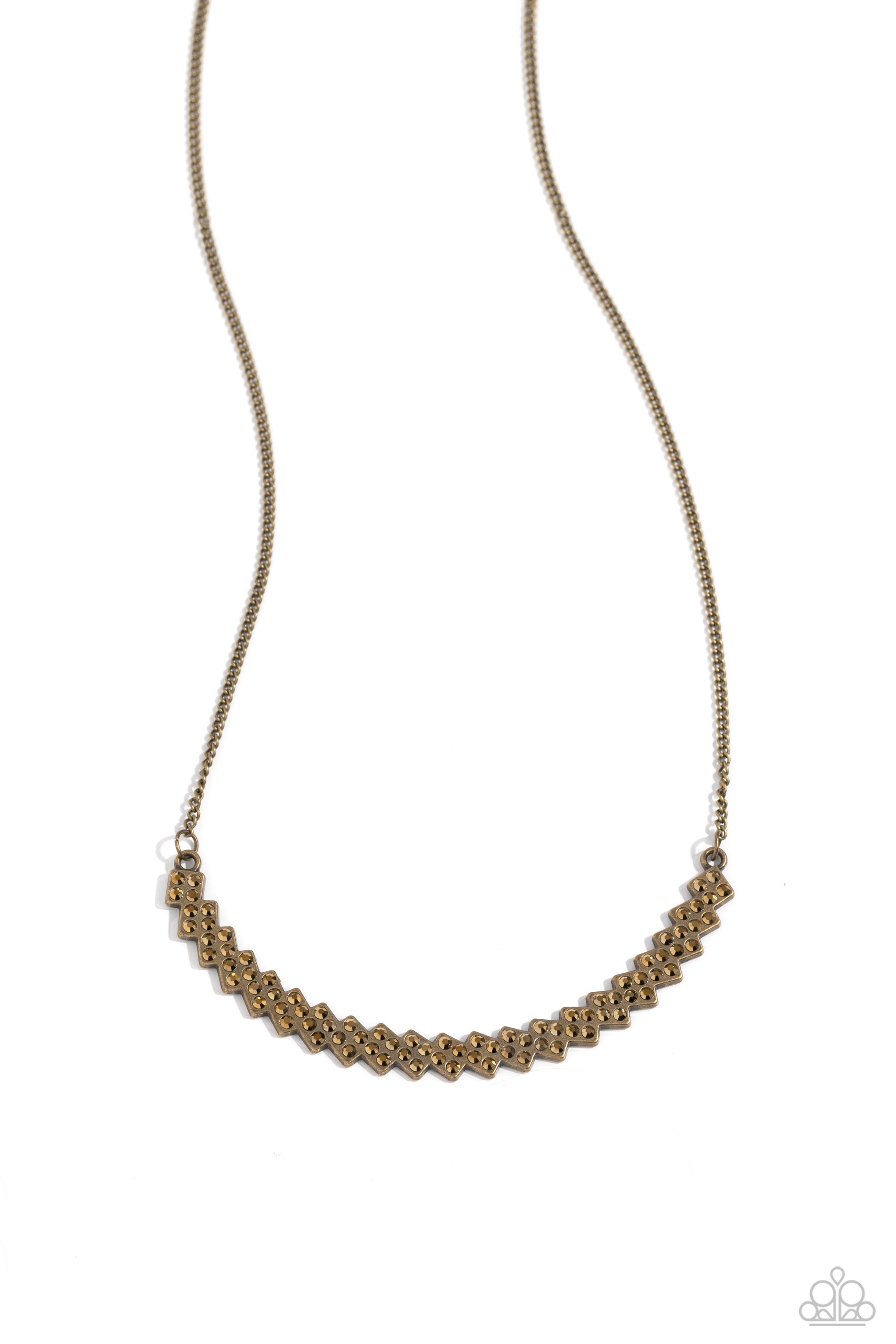 DICEY DEMURE BRASS-NECKLACE