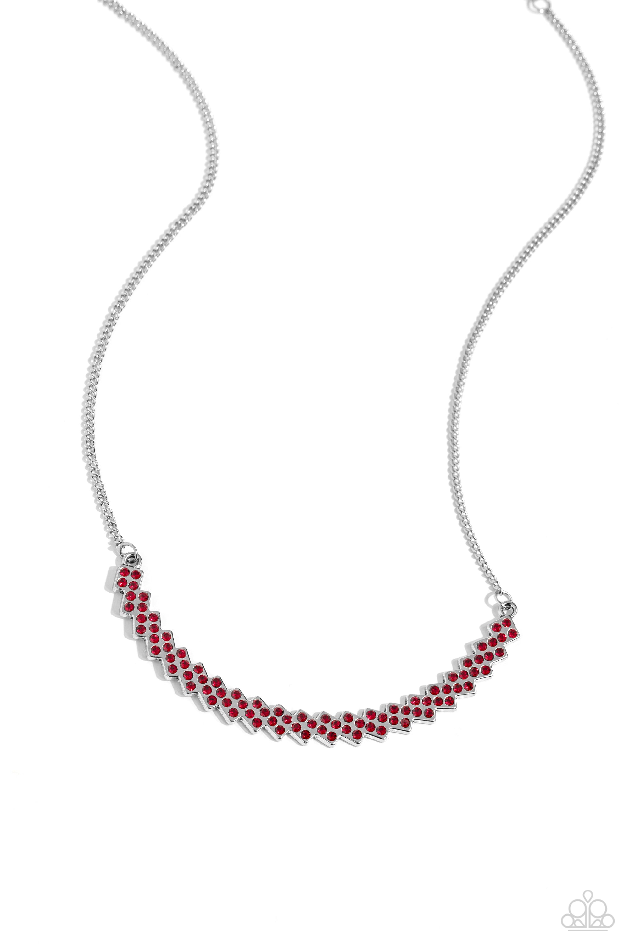 DICEY DEMURE RED-NECKLACE