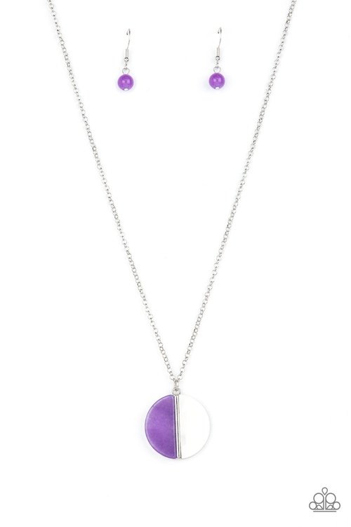 ELEGANTLY ECLIPSED PURPLE-NECKLACE