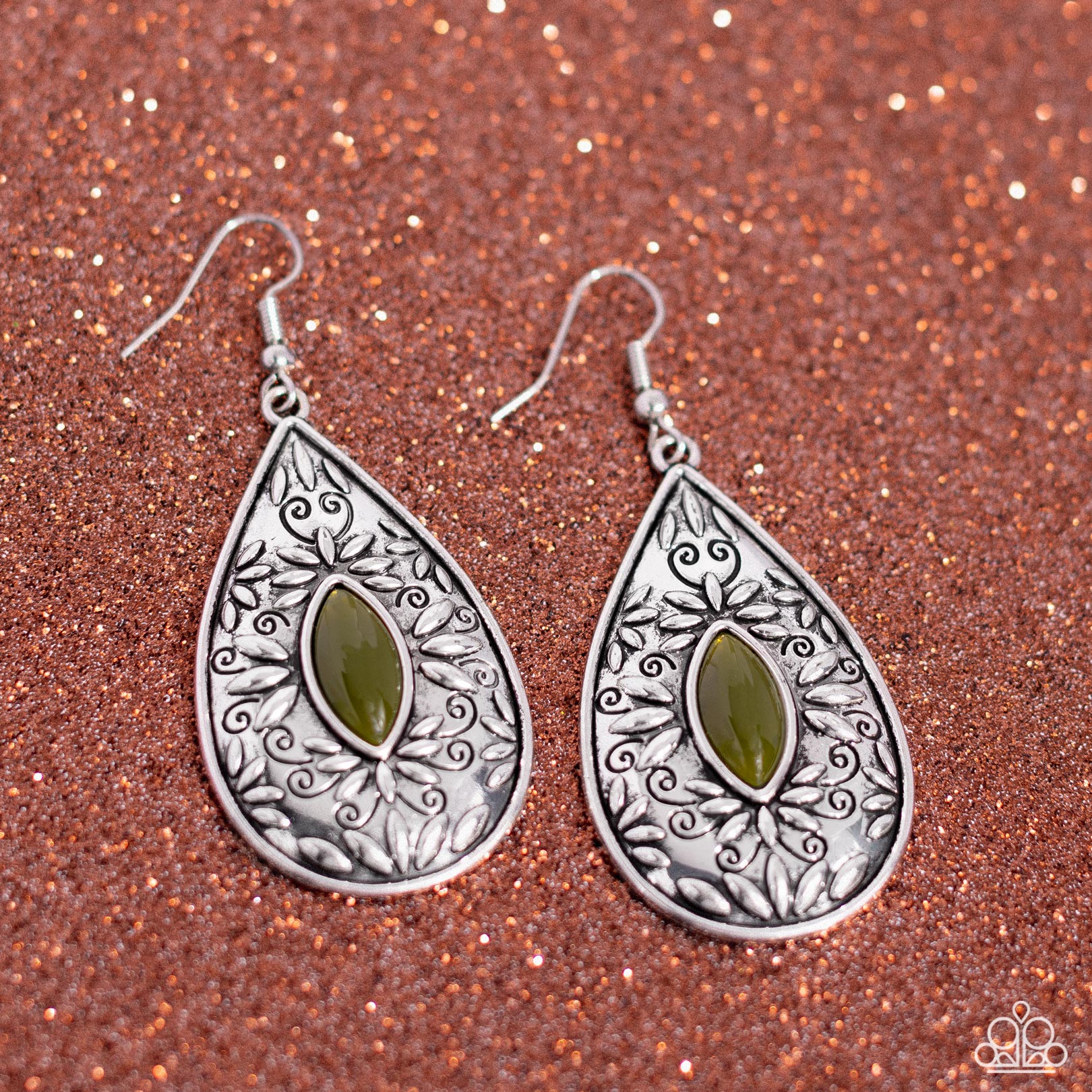 TWO PERENNIALS IN A POD GREEN-EARRINGS