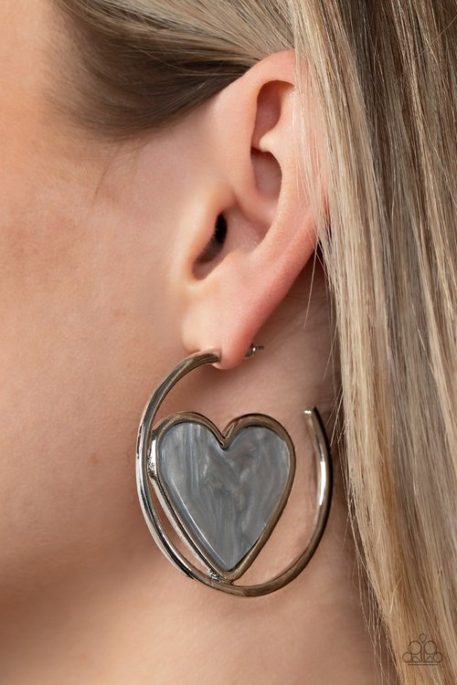 SMITTEN WITH YOU SILVER-EARRINGS