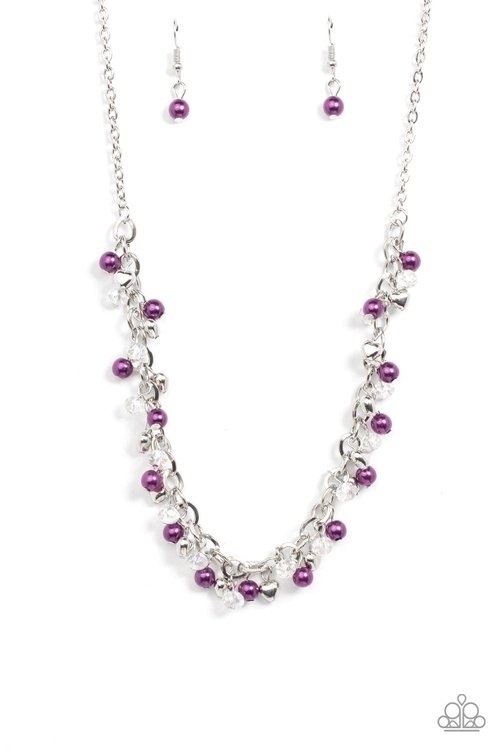 SOFT-HEARTED SHIMMER PURPLE-NECKLACE