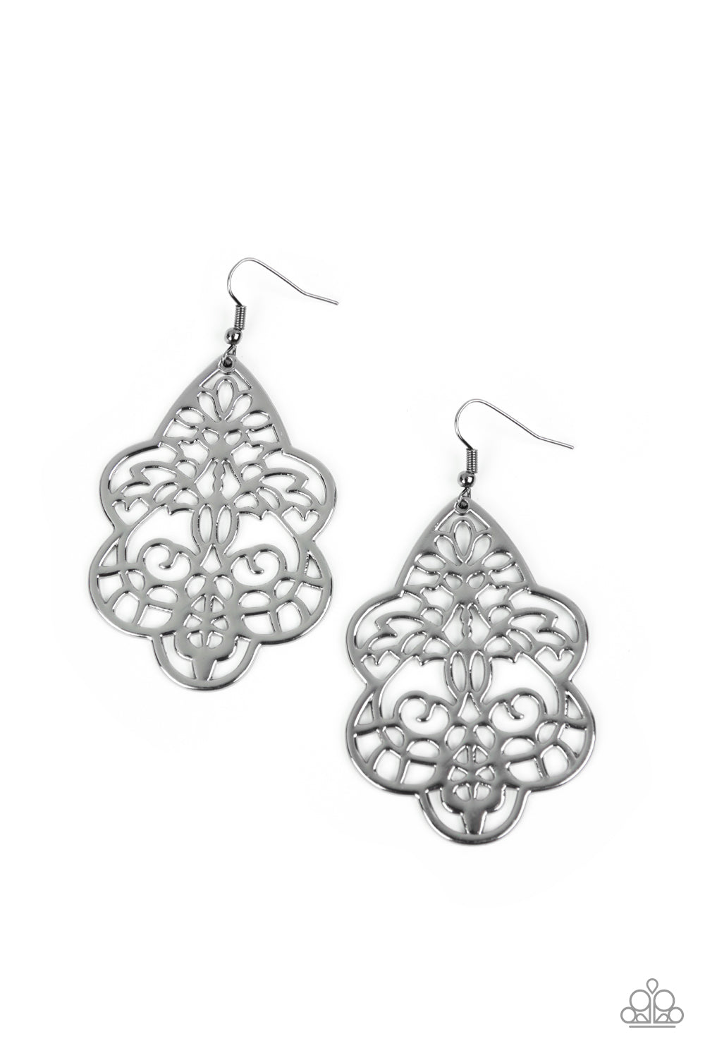 FESTIVE FOLIAGE BLACK-EARRINGS