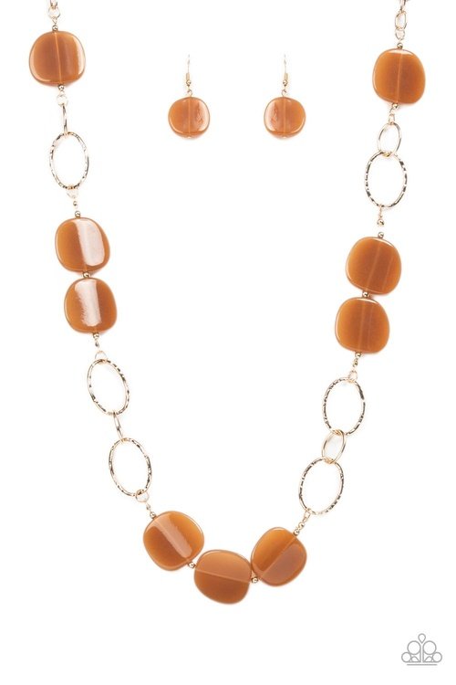 POSH PROMENADE BROWN-NECKLACE